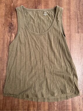J. Crew Olive Green Scoop Neck Tank